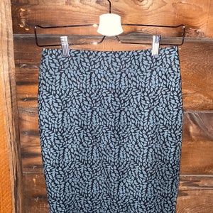 Patterned Pencil Skirt